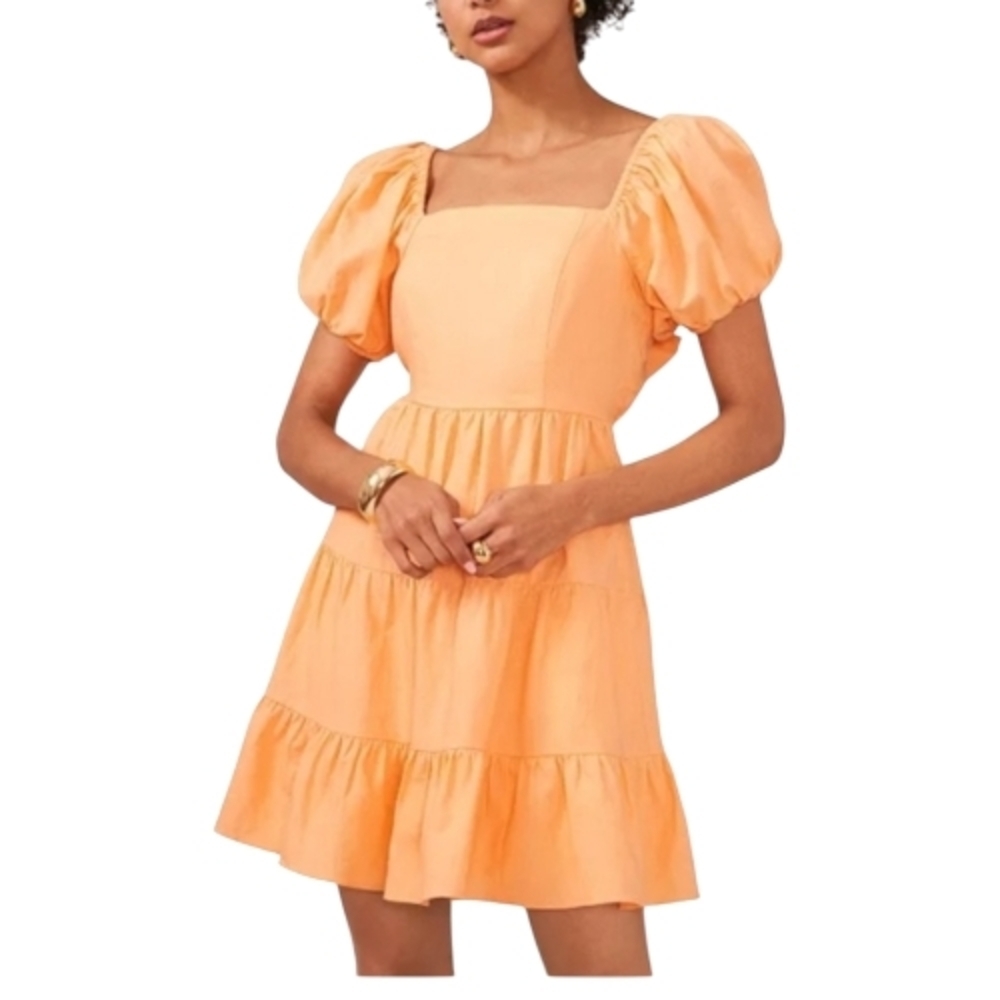 1. State Blue and Orange Floral Mini Dress - Picture 2 of 10